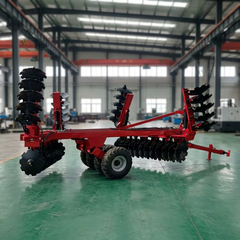 1BZ(G) hydraulic offset heavy-duty disc harrow in folded transport position