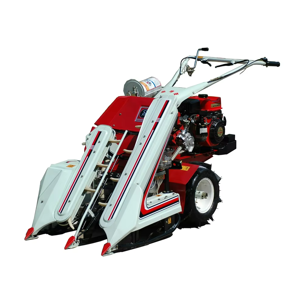 4K-50 mini reaper harvester with automatic crop binding system